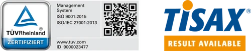 ISO 9001, ISO 27001 und TISAX zertifiziert