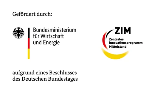 Gefördert durch das Bundesministerium für Wirtschaft und Energie und das Zentrale Innovationsprogramm Mittelstand (ZIM)